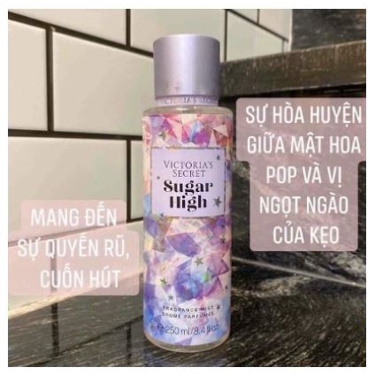 Xịt Thơm Toàn thân Victoria's Secret Body Mist 250ml Siêu Thơm Cá Tính, Năng Động