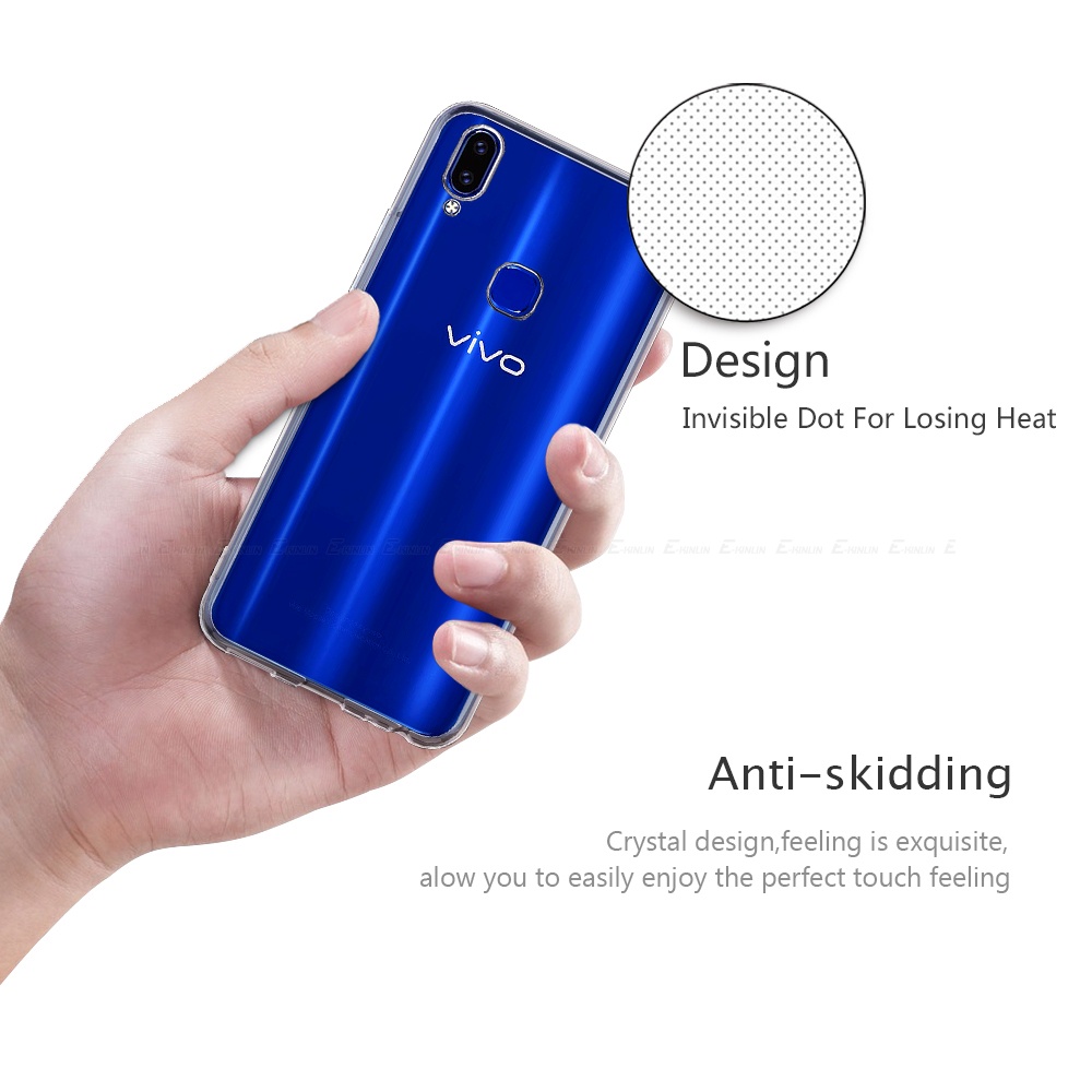 Ốp Điện Thoại Silicon Trong Suốt Cho Vivo T1 T1x T2x V25 V25e V23 V23e V21 V21e V20 SE V19 V17 Neo V15 V11 V11i S1 Pro