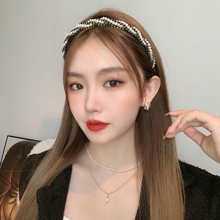 Băng đô cài tóc đính ngọc trai thời trang Hàn Quốc cho nữ