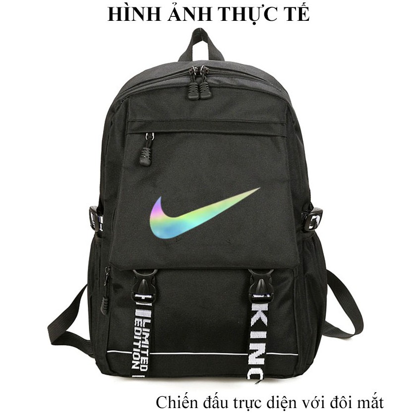 Balo Đi Học Ulzzang Thời Trang Unisex Hàn Quốc Logo Phát Sáng, Có Ngăn Chống Sốc Laptop Chống Nước Dùng Đi Chơi Du Lịch