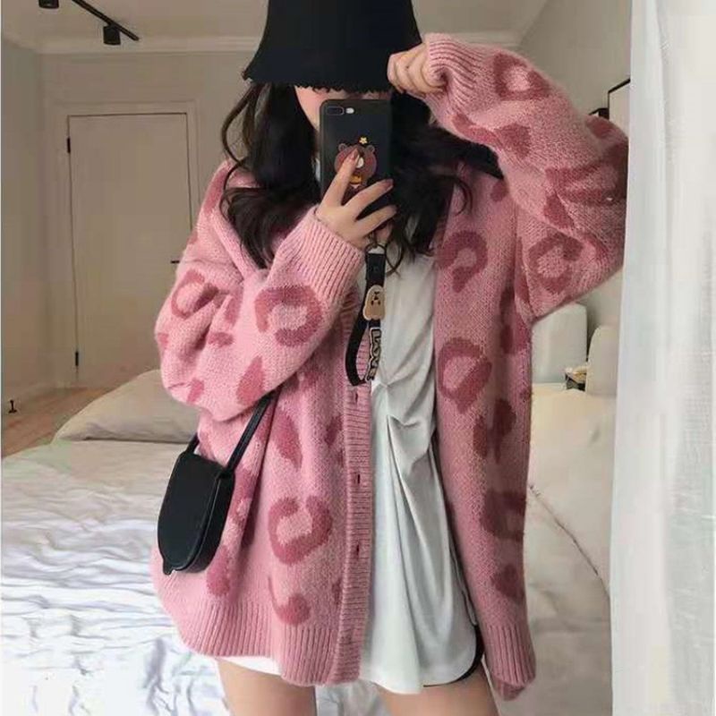 Áo khoác Len Báo hồng xinh