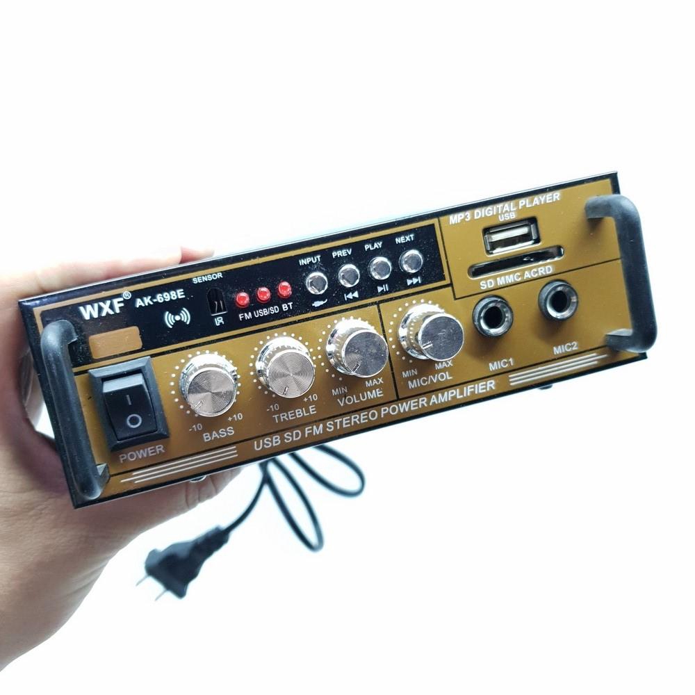 [Hàng nhập khẩu] Amply Mini Karaoke WXF AK-698E 12V/220V USB-SD-AUX