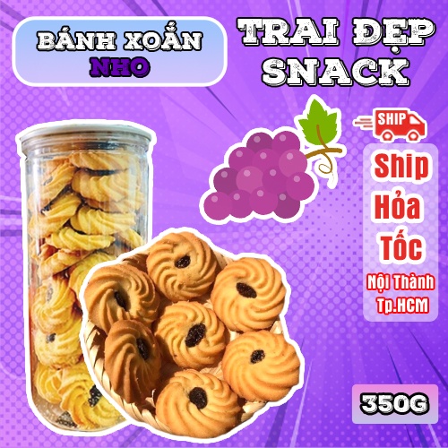 Bánh Xoắn Nho Hủ Pet 350g - Trai Đẹp Snack