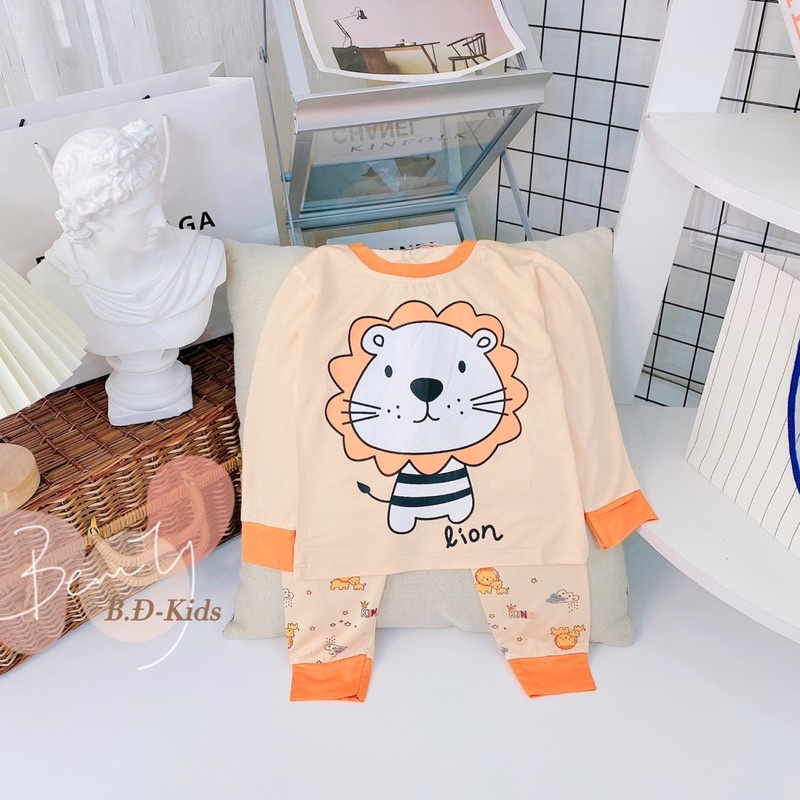 TD28  bộ tay dài quần dài thun lạnh snoopy đeo kính cá heo cho trẻ từ 8kg đến 24kg