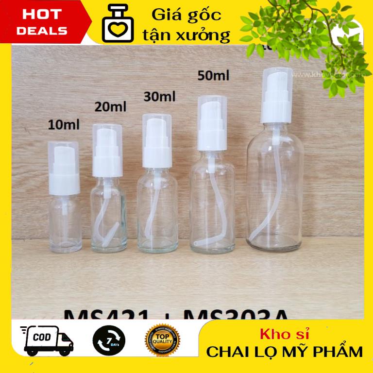 Chai Chiết Mĩ Phẩm ❤ GIÁ TẬN GỐC ❤ Chai thủy tinh xịt giọt 30ml/50ml/100ml chiết mỹ phẩm, dầu gội, sữa tắm, serum .