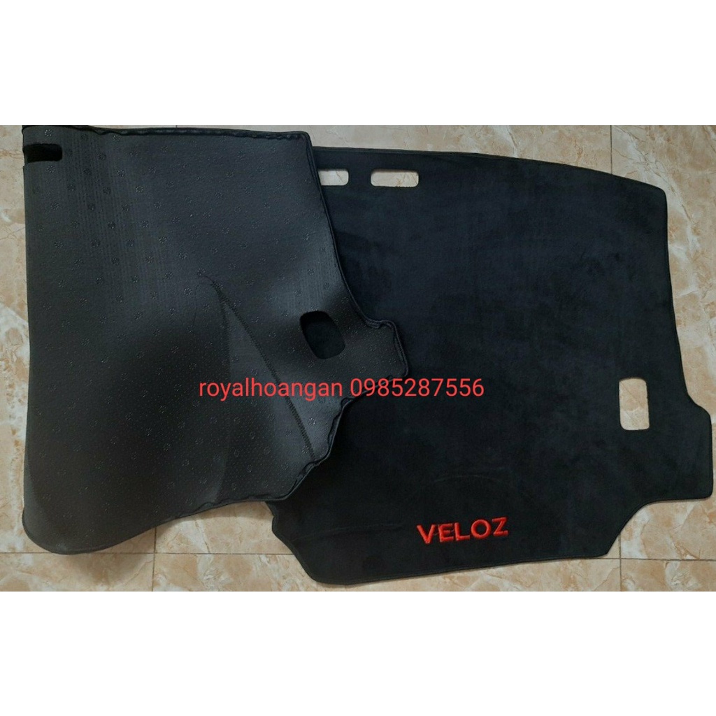 Thảm taplo veloz cross bằng nhung 3 lớp hoặc Da Cacbon