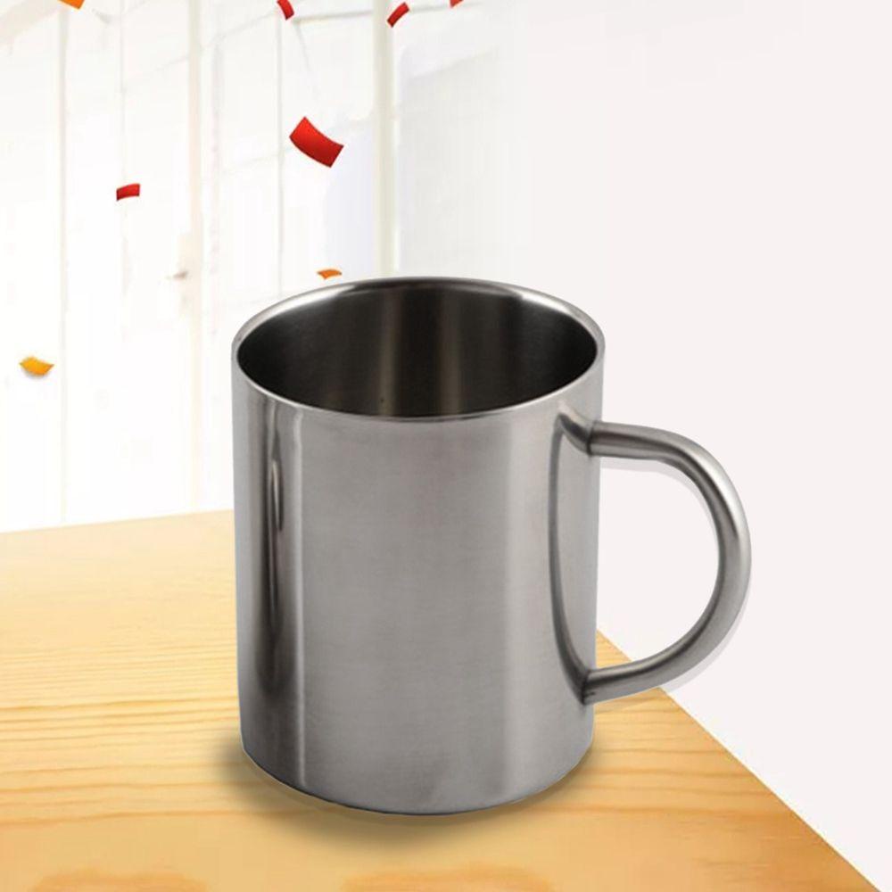 Cốc Trà Bằng Thép Không Gỉ Chống Bỏng 300ml|Cốc Uống Nước Hai Lớp Gắn Tường Tiện Lợi