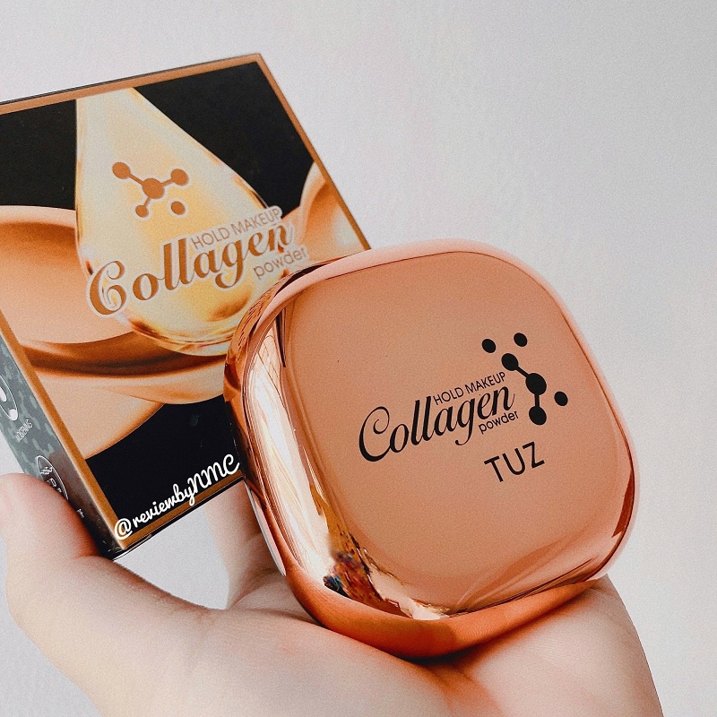 Phấn Phủ Kiềm Dầu Collagen Hold Makeup Powder 2 tầng 30gram kèm gương và bông mút