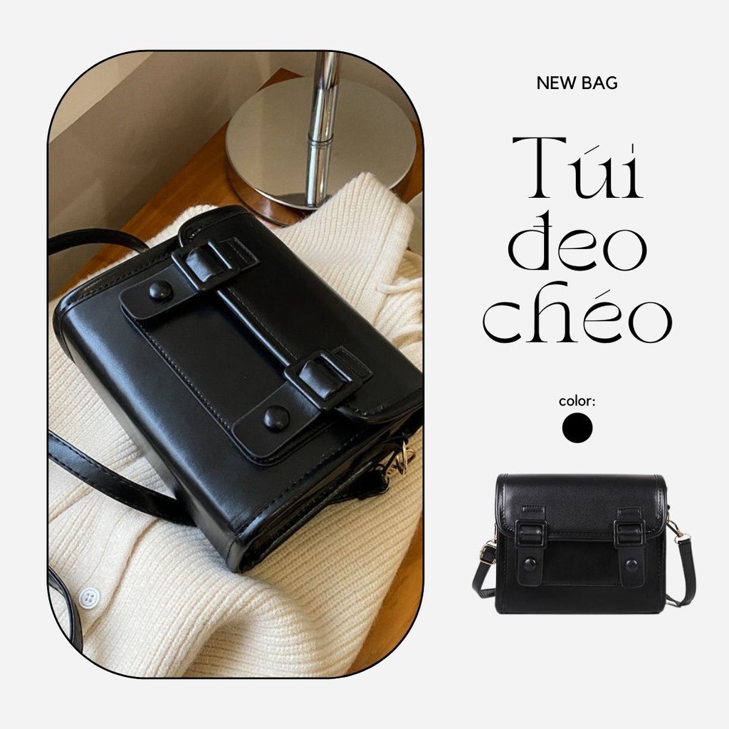 Túi đeo chéo nữ với thiết kế đơn giản dễ phối với mọi bộ đồ