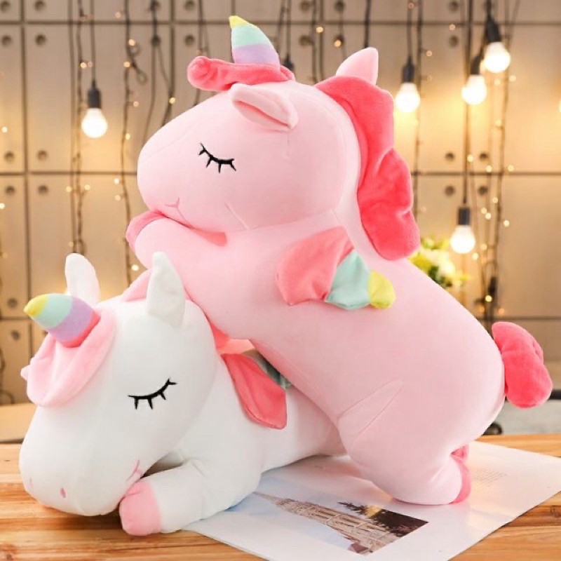 Gấu Bông Ngựa Unicorn Kỳ Lân 1 Sừng size 1m - Thú Bông Ngựa Pony  Siêu Mềm Mịn