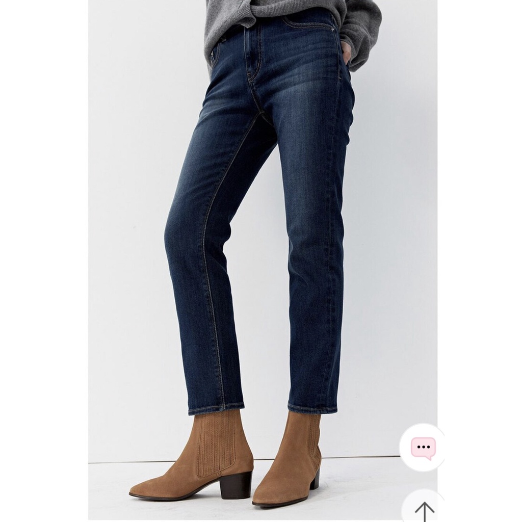 Quần jeans nữ xanh đậm Pl4c xuất khẩu