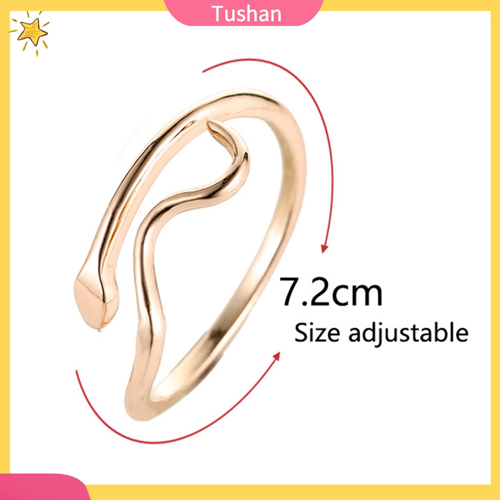 Nhẫn đeo ngón tay dự tiệc dạng lượn sóng điều chỉnh được thời trang cho nữ