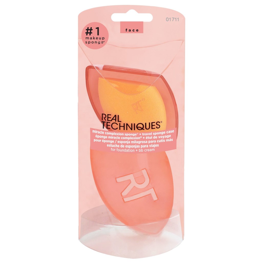 Set Bông Mút Trang Điểm Và Hộp Bảo Vệ REAL TECHNIQUES Miracle Complexion Sponge + Travel Case