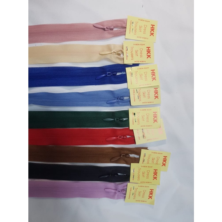 [phụ kiên] Khóa Séc Kéo loại 1HKK 25cm với 30 màu khóa
