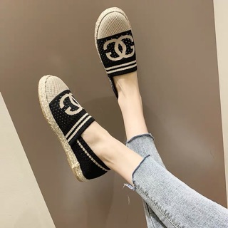 Giày slipon len chun đế cói