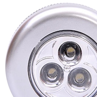 [Biho] 3 LED Battery Powered Wireless Night Light Stick Tap Touch Push Security Closet Cabinet Kitchen Wall Lamp