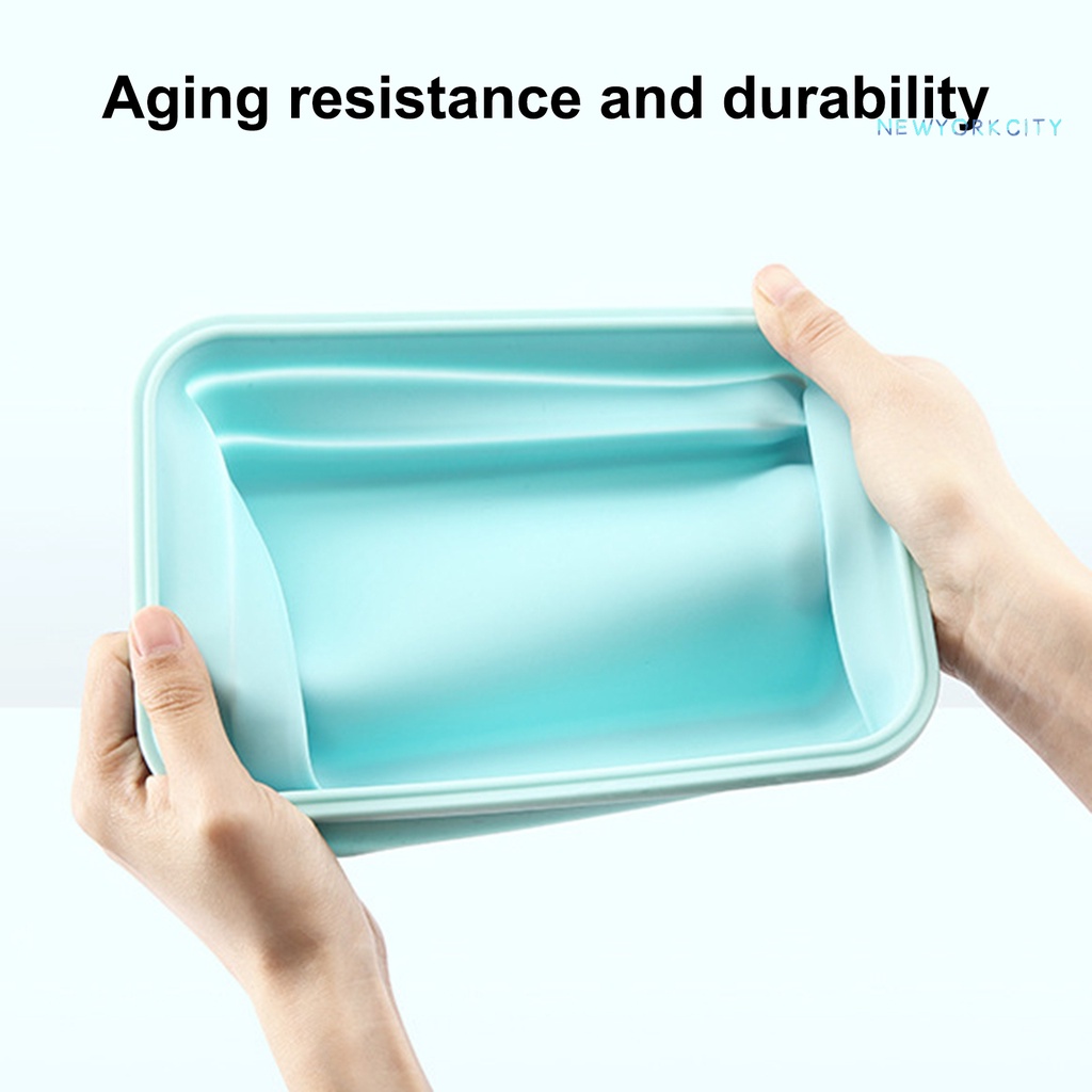 Hộp Đựng Cơm Trưa NYC Bằng Silicone Cấp Thực Phẩm Xếp Gọn Sức Chứa Lớn