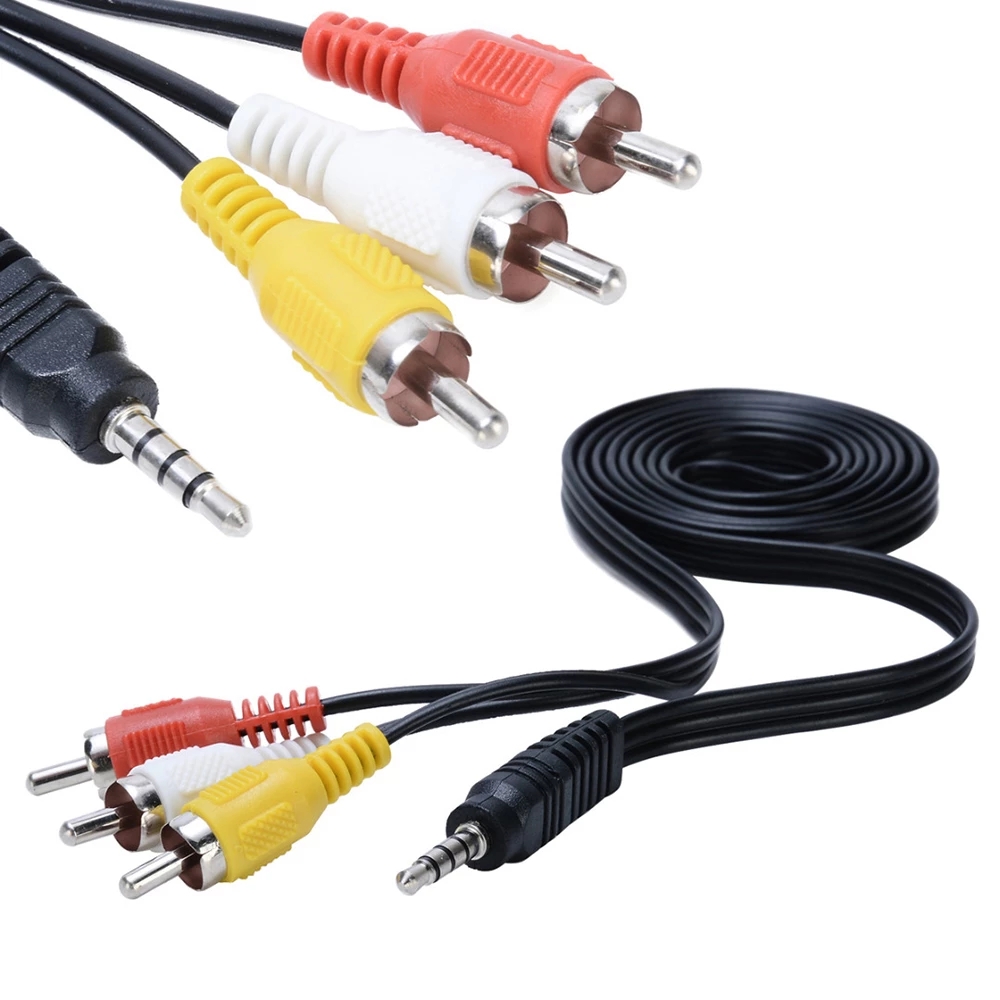 Cáp Chuyển Đổi 1m 3.5mm Sang 3 Rca Chất Lượng Cao