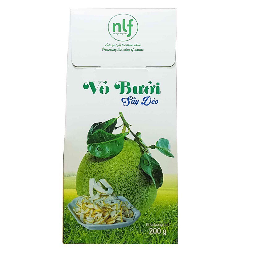 Vỏ Bưởi Sấy Dẻo Nonglamfood Hộp 200g | Healthy Snack | Ăn vặt văn phòng | Ăn vặt tốt cho sức khỏe | Trái cây sấy dẻo