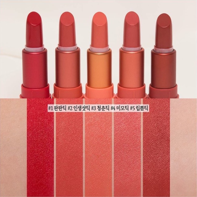 (Sale 47%) Set son Ink Velvet lipstick ver Peripera 5 thỏi miniso