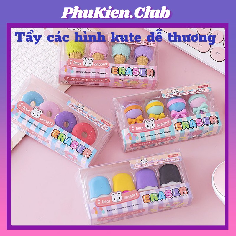 Tẩy các hình kute dễ thương cho các bé