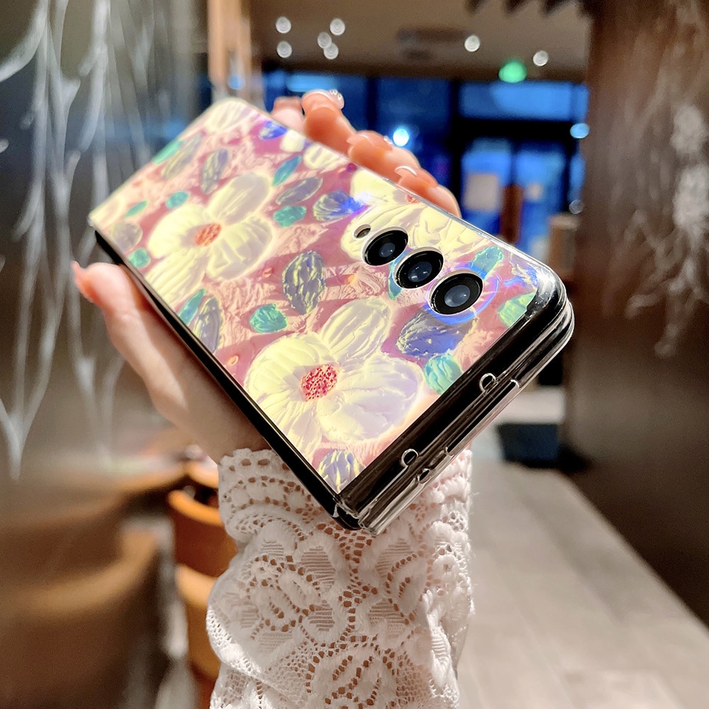 Ốp Điện Thoại Dẻo Mỏng In Họa Tiết Hoa Vàng Cho Samsung Galaxy Z FLIP 4 FOLD 4 3
