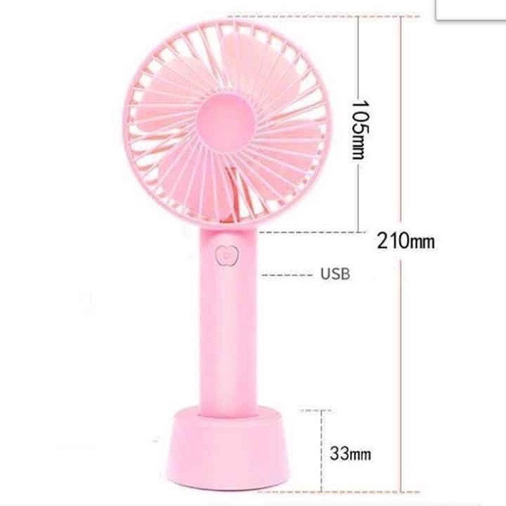 [Mã SRJULY1619 giảm 15K đơn 50K] Quạt mini tích điện cầm tay có đế để bàn siêu hot