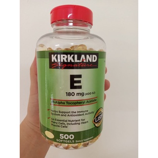 Viên uống Vitamin E Kirkland Signature Vitamin E 400 IU 500 viên hàng Mỹ, hỗ trợ làm đẹp da, cải thiện nội tiết tố