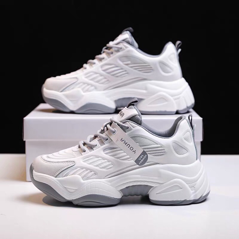 [Mã FAGREEN245 giảm 10% tối đa 30k đơn từ 99k] Free Ship Giày thể thao nữ đế màu độn đế 5cm cực êm mẫu mới 2020 | BigBuy360 - bigbuy360.vn