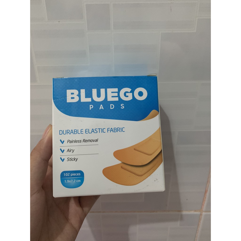 Băng cá nhân bluego - hộp 102 miếng