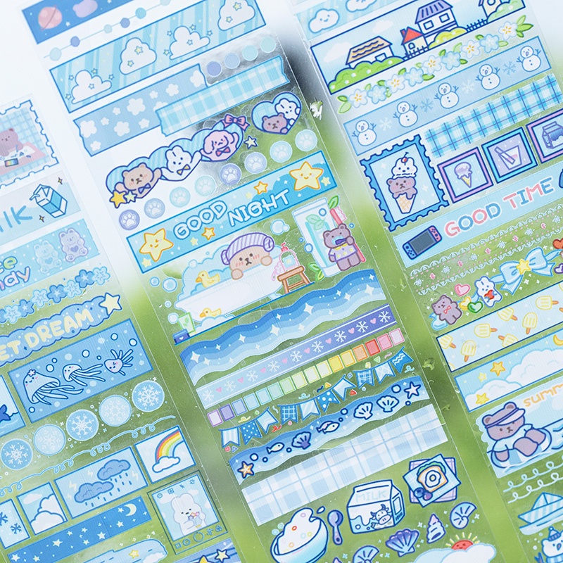 Cuộn Băng Keo Dán Họa Tiết Hoạt Hình Dễ Thương 6 Kiểu DIY