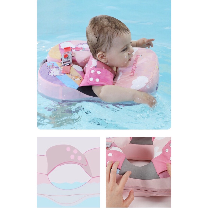 Phao bơi Mambobaby chống lật không bơm hơi cho bé 8 tháng 1 2 3 4 tuổi
