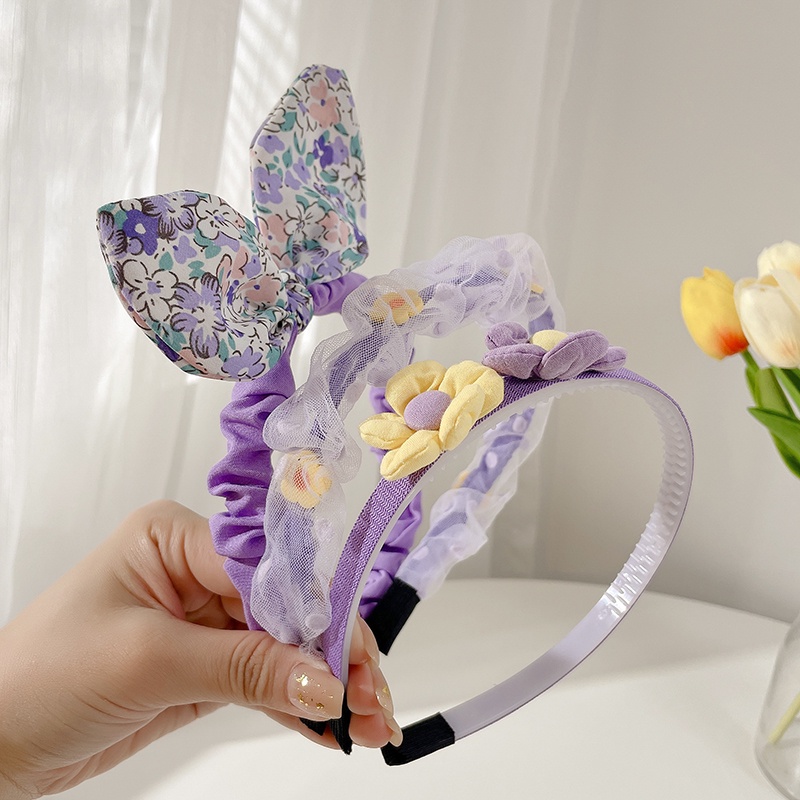 Set 3 Băng Đô Nơ Họa Tiết Chấm Bi Dễ Thương Cho Bé Gái