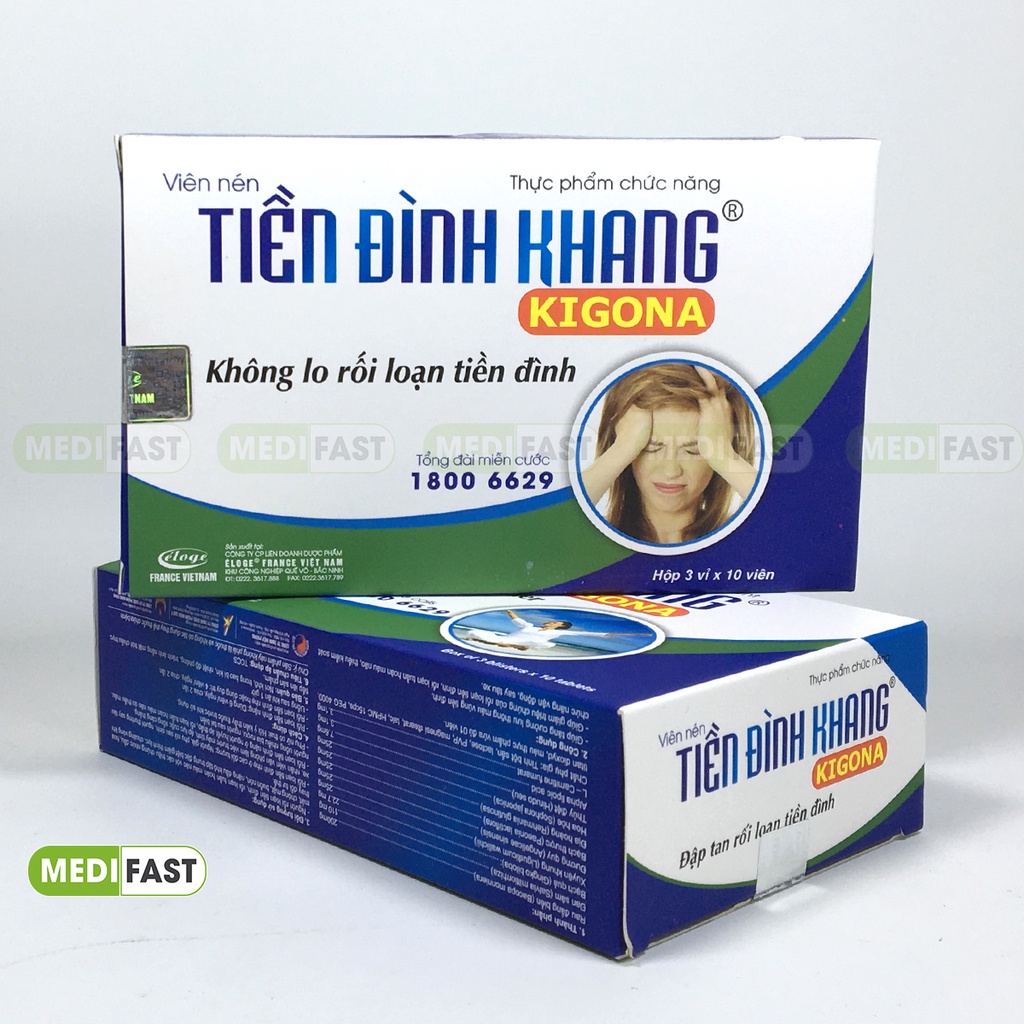 Tiền Đình Khang hỗ trợ giảm rối loạn tiền đình hoạt huyết Hộp 30 viên từ thảo dược - Chính hãng