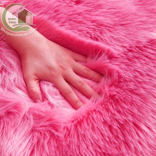 Thảm lông màu hồng 1,3m x 1,6m