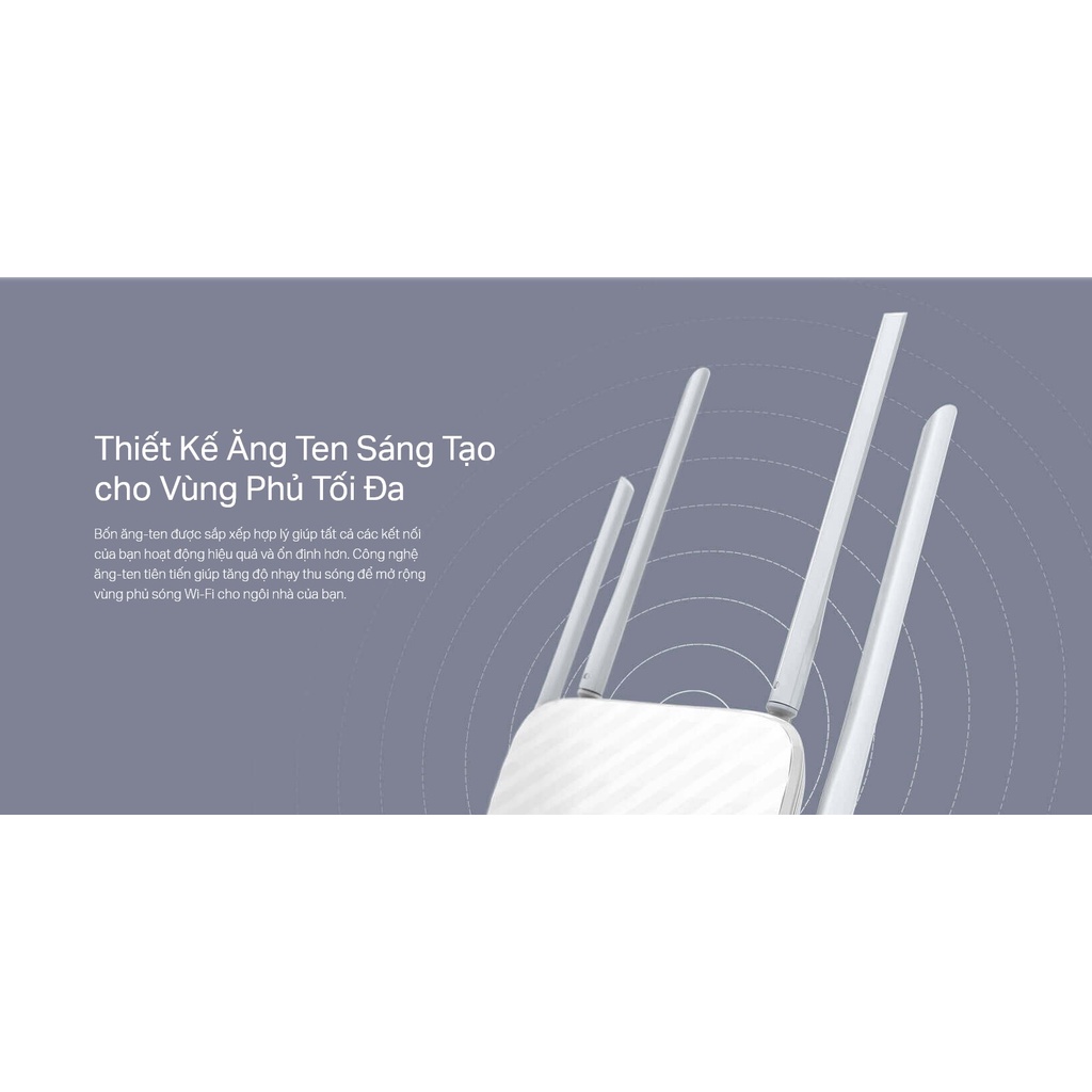 Bộ phát Wi-Fi Băng Tần Kép Tốc Độ Cao TP-Link AC1200 EC220-F5 Mới 2022 hàng FPT, có hỗ trợ MU-MIMO định hướng wifi