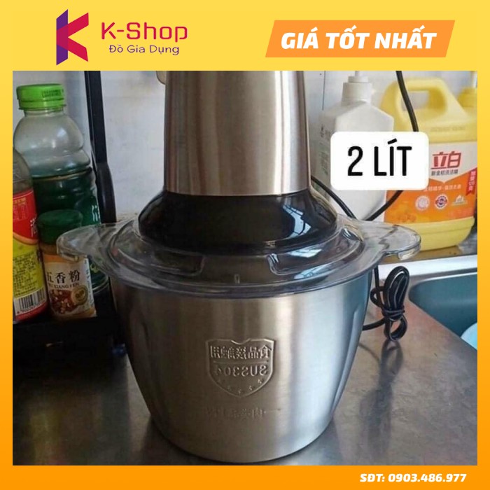 Máy Xay Thịt, Thực Phẩm, Rau Củ Quả Đa Năng Cooking. Cối Inox 304, 4 Lưỡi Cắt, Công Suất 250W