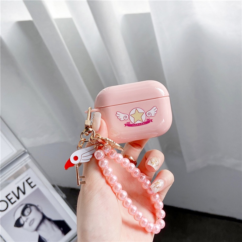 Vỏ Bảo Vệ Hộp Sạc Tai Nghe Airpods Pro 1/2 Kết Nối Bluetooth Không Dây Màu Hồng Nhạt