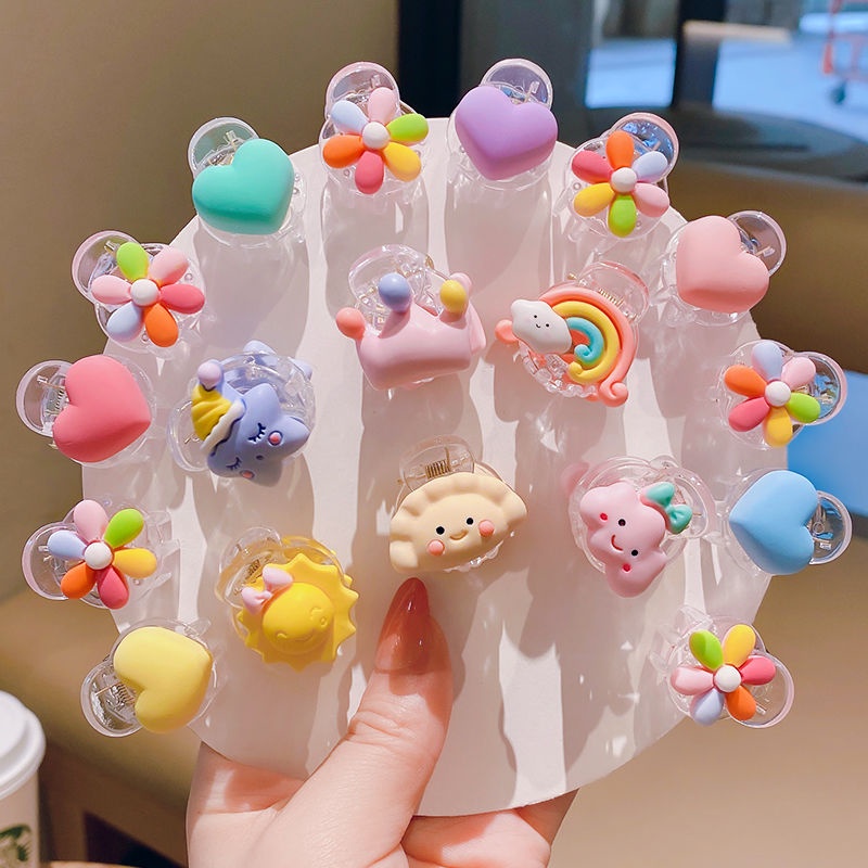 Kẹp tóc đính hoa và đám mây 3D hoạt hình cá tính đáng yêu cho bé gái