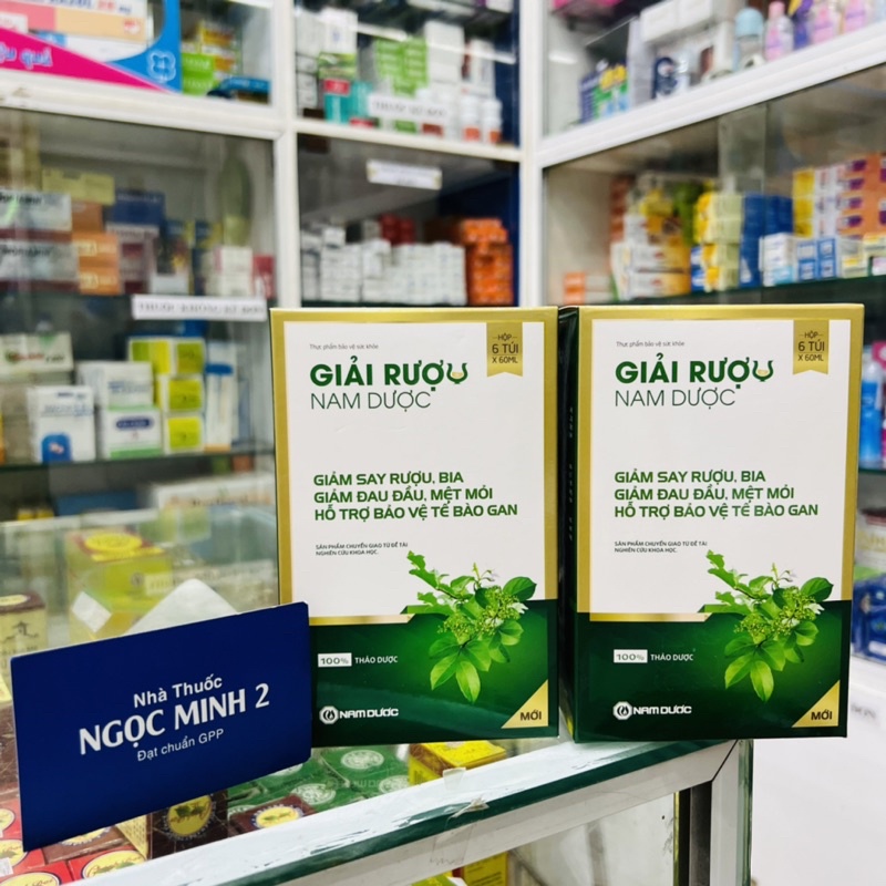✅ [Chính Hãng] Nước giải rượu mát gan nam dược (hộp 6 túi) giảm say rượu, bảo vệ gan, tăng cường chức năng gan .