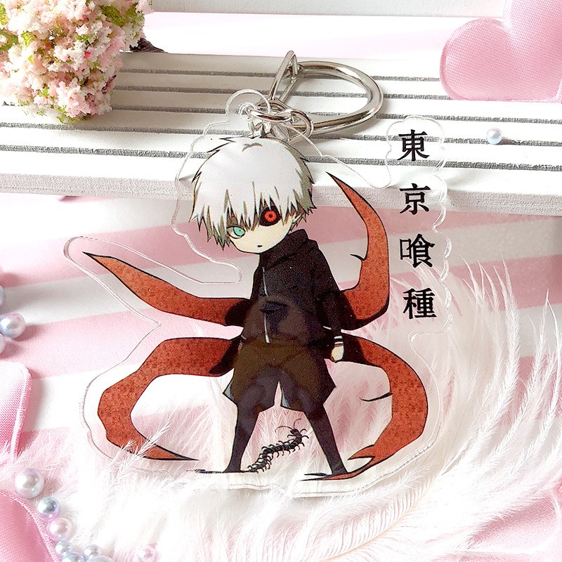 Móc Khóa Hai Mặt Họa Tiết Tokyo Ghoul Kaneki Ken Juzo Suzuya