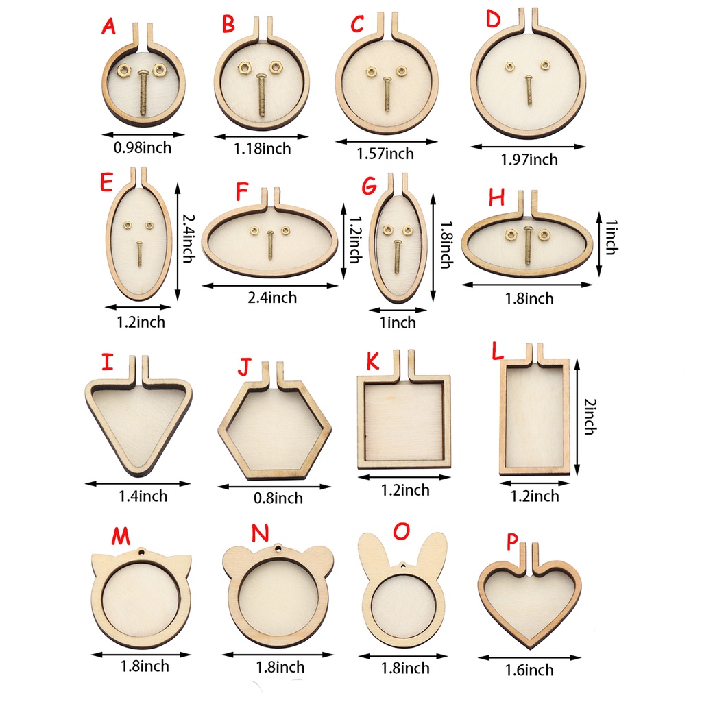 Khung tròn mini bằng gỗ dùng thêu tranh chữ thập DIY