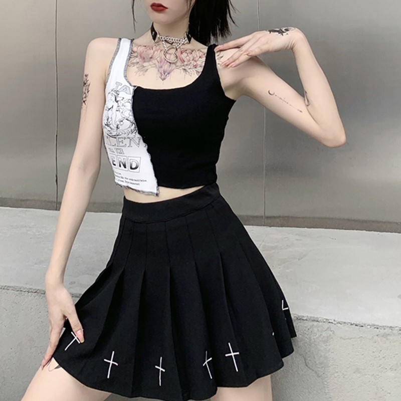 Áo Tank Top Hoạ Tiết Chữ In Màu Sắc Nổi Bật