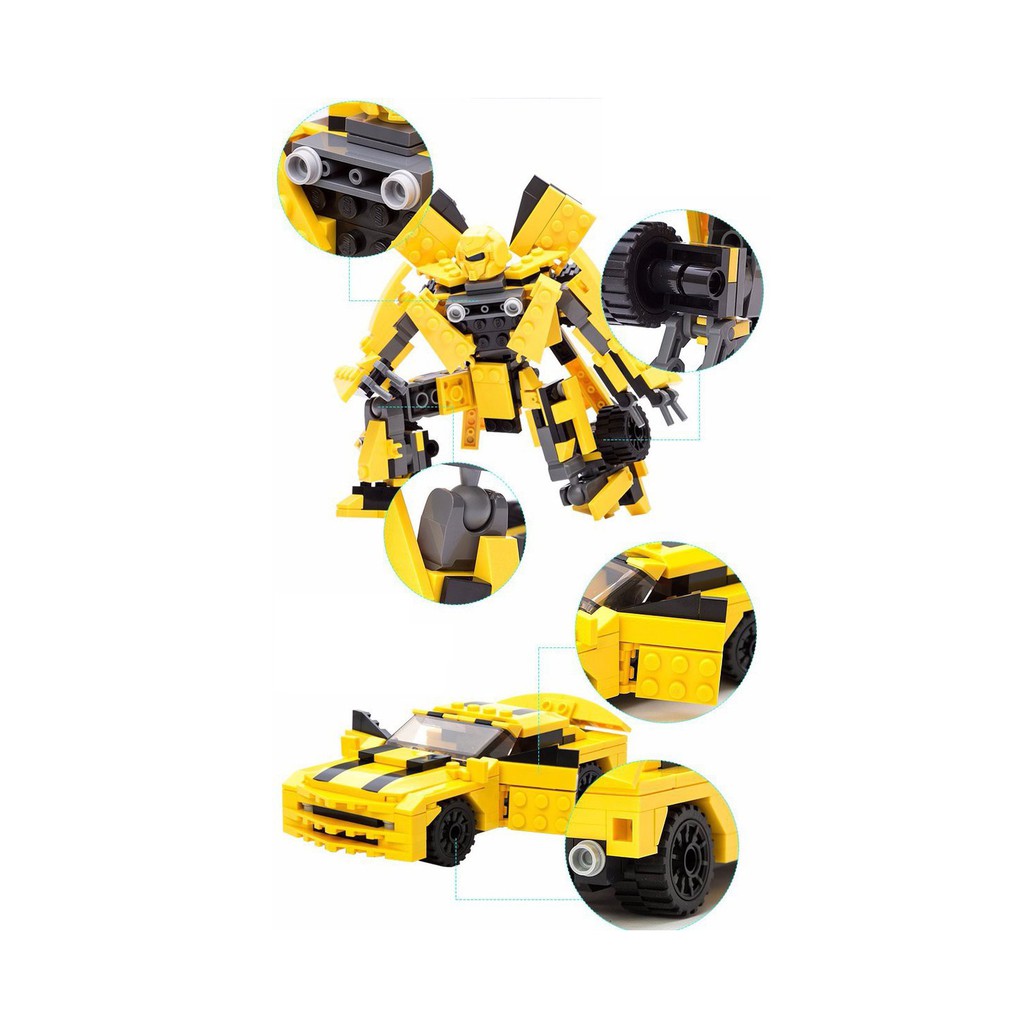 Bộ lego xếp hình robot biến hình Transformers BumbleBee 221 psc