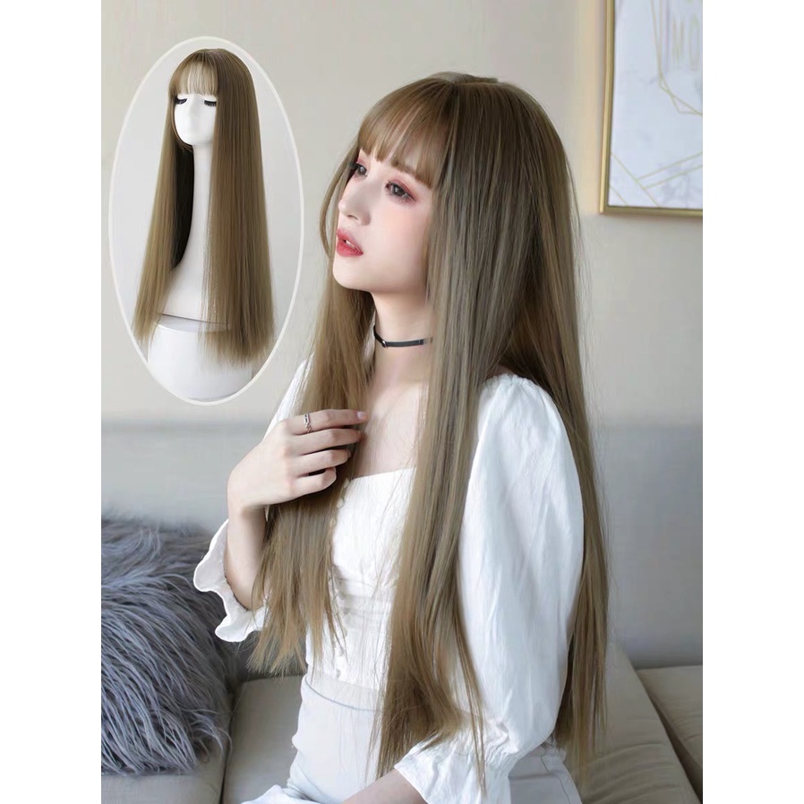 🛍BỘ NGUYÊN ĐẦU🛍 TÓC GIẢ BỘ NGUYÊN ĐẦU THẲNG LƯỚI HOA CAO CẤP