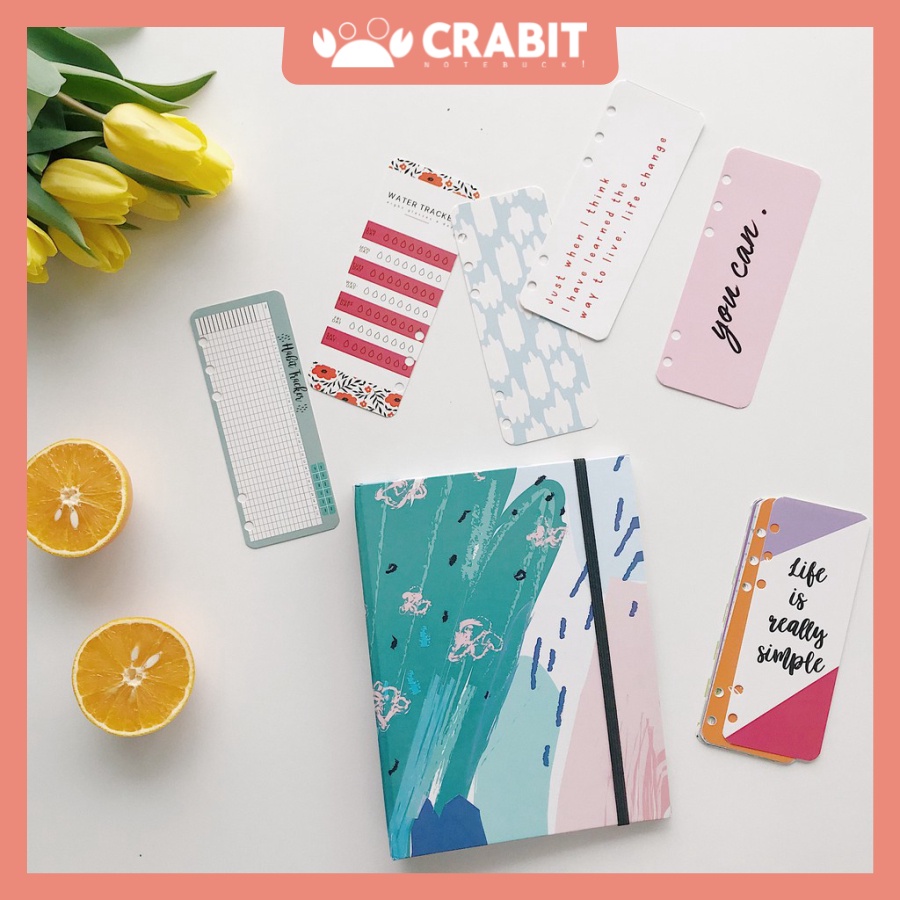[QUÀ TẶNG] Combo 8 Tag sổ còng Crabit - Tag trang trí, tag planner, tracker - Tag Binder