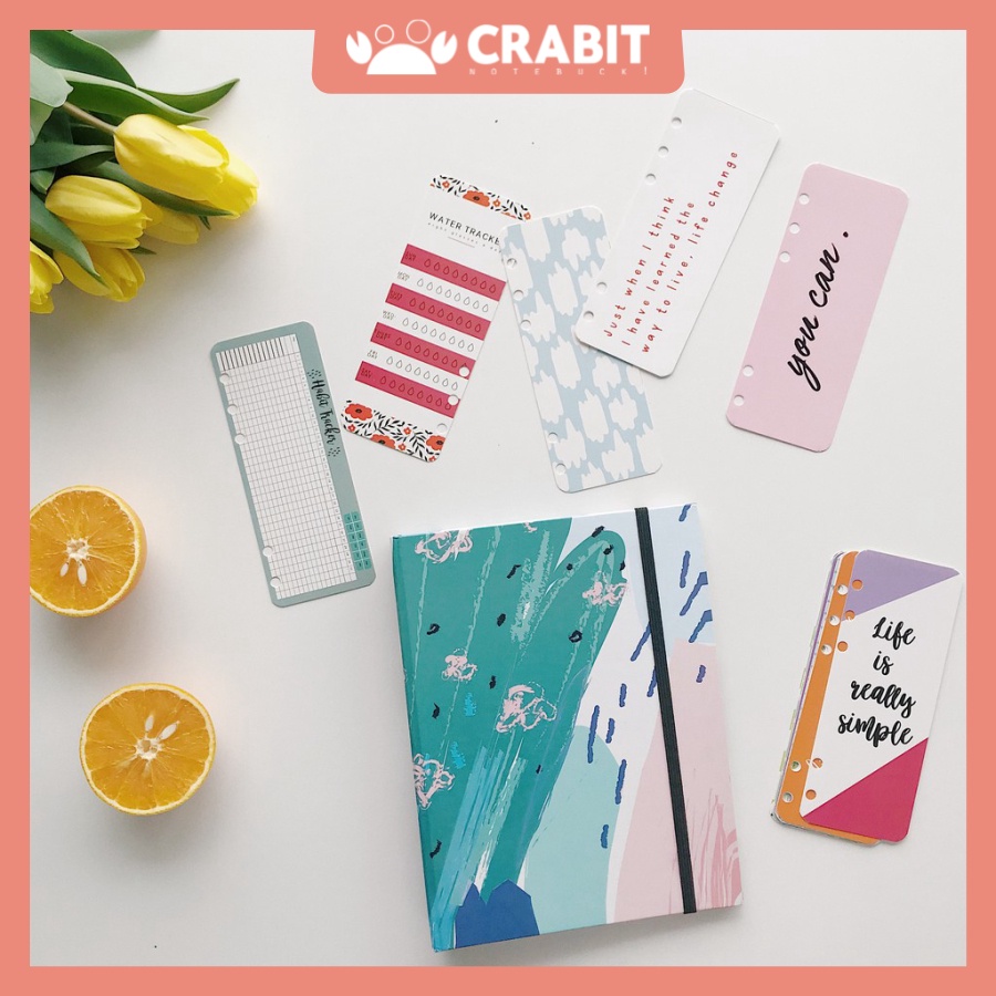 Combo 8 Tag sổ còng Crabit - Tag trang trí, tag planner, tracker - Tag Binder