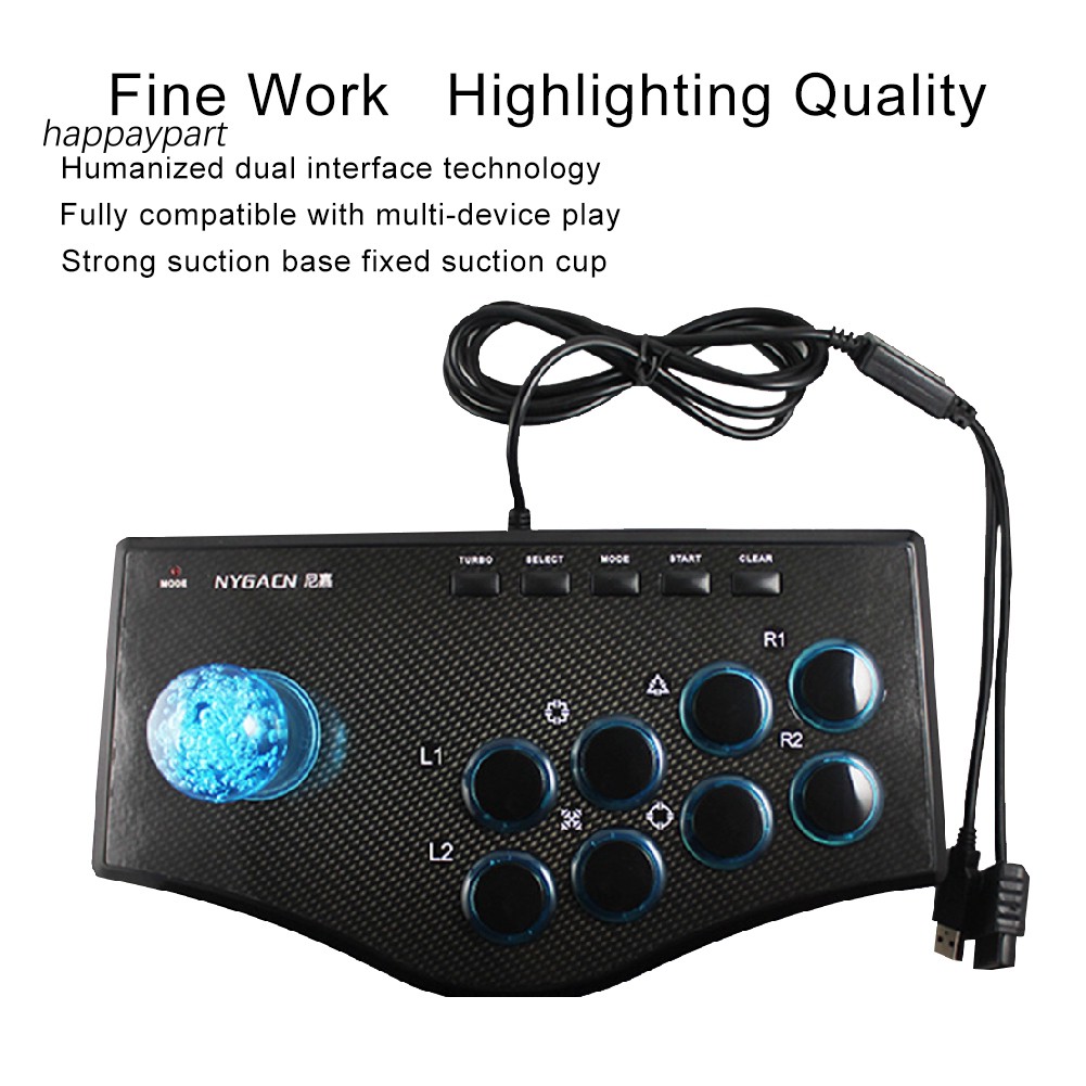 Tay cầm điều khiển Arcade Joystick USB cho máy chơi game PS2/PS3/Xbox PC TV Box Laptop