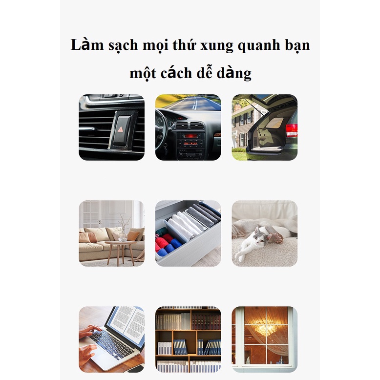 Máy hút bụi cầm tay mini không dây 2 lõi lọc-kiểu Máy hút bụi không dây đa năng sử dụng hút bụi ô tô, hút bụi giường