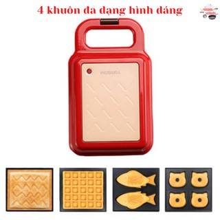 Máy ép bánh mỳ, làm đồ ăn sáng đa năng TORSOM- Hàng chính hãng